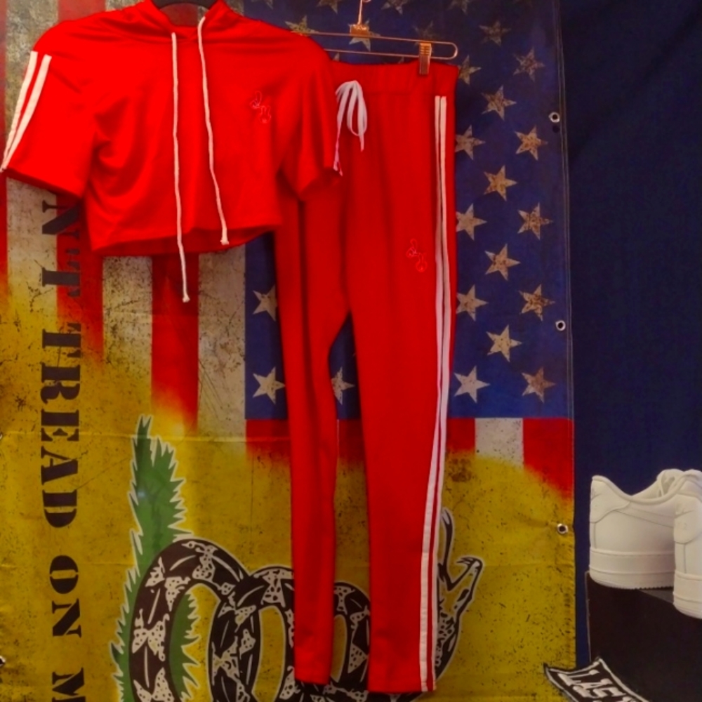 Organized Hustle custom Embroidered track suit.